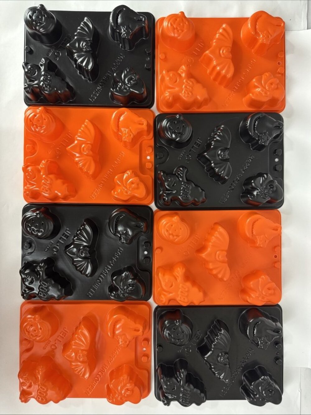 Vtg 90s Jello Jiggler Halloween Molds Lot of 8 cat pumpkin ghost bat witch party